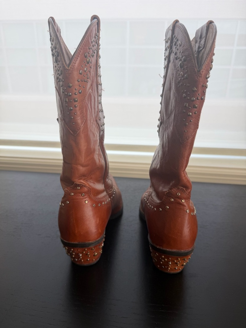 Ariat Brown Studded Western Heeled Boots 10012913 - Picture 5 of 11